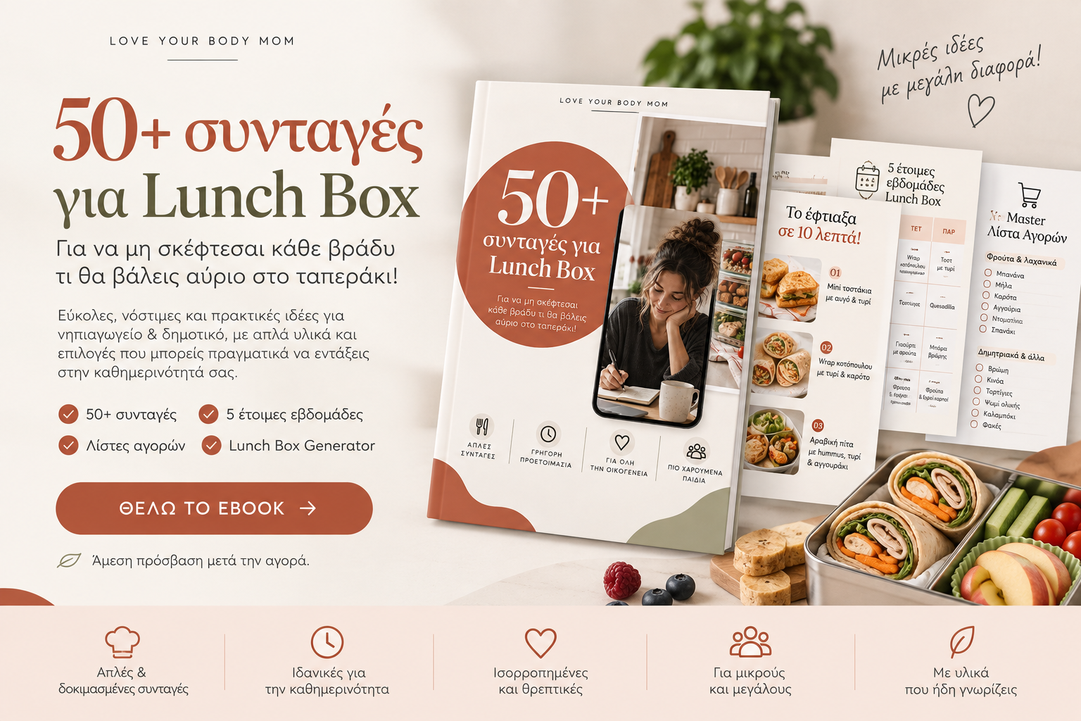 50+ Συνταγές για Lunch Box